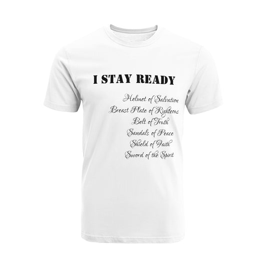 I STAY READY (FULL ARMOR OF GOD) Unisex Short Sleeve Crew Neck Cotton Jersey T-Shirt