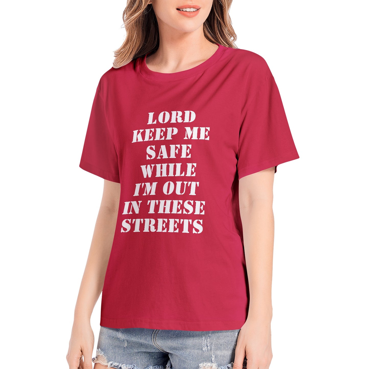 Lord Keep Me Safe - Women's Premium Cotton Adult T-Shirt