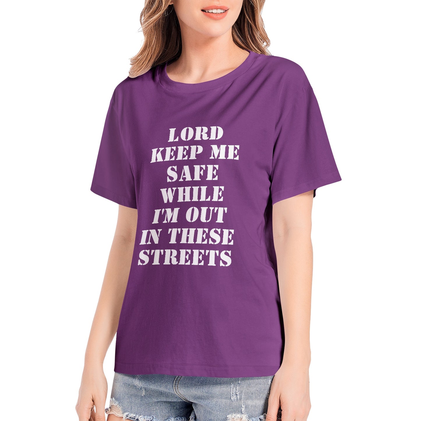 Lord Keep Me Safe - Women's Premium Cotton Adult T-Shirt
