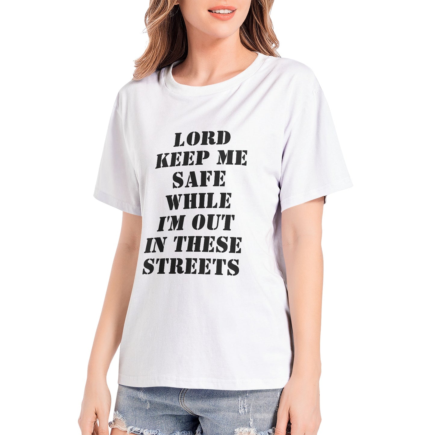 Lord Keep Me Safe - Women's Premium Cotton Adult T-Shirt