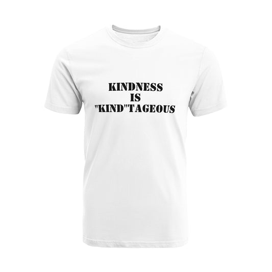 Kindness is Kindtageous Unisex Short Sleeve Crew Neck Cotton Jersey T-Shirt