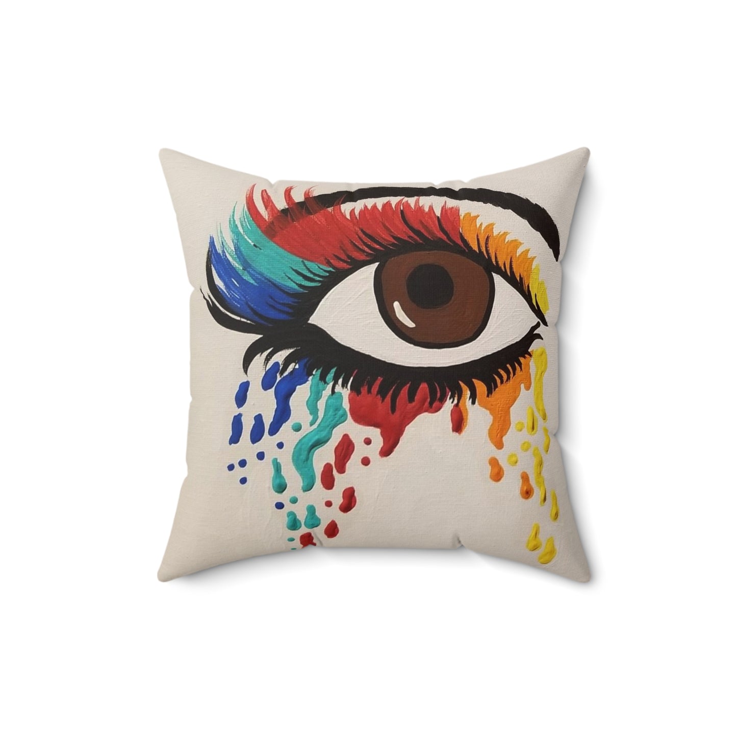 Eyes Lie Polyester Square Pillow