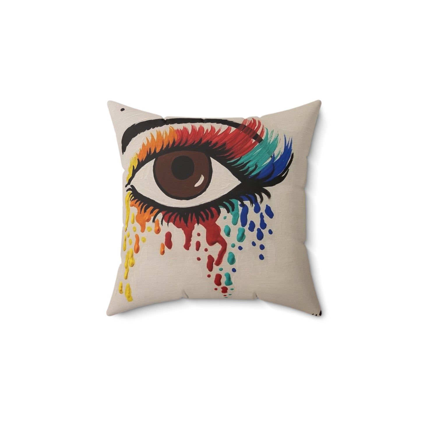 Eyes Lie Polyester Square Pillow