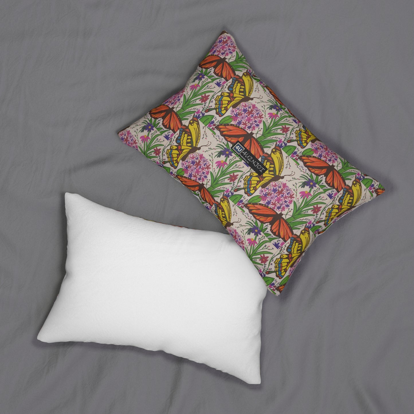 Art_Butterflies Spun Polyester Lumbar Pillow