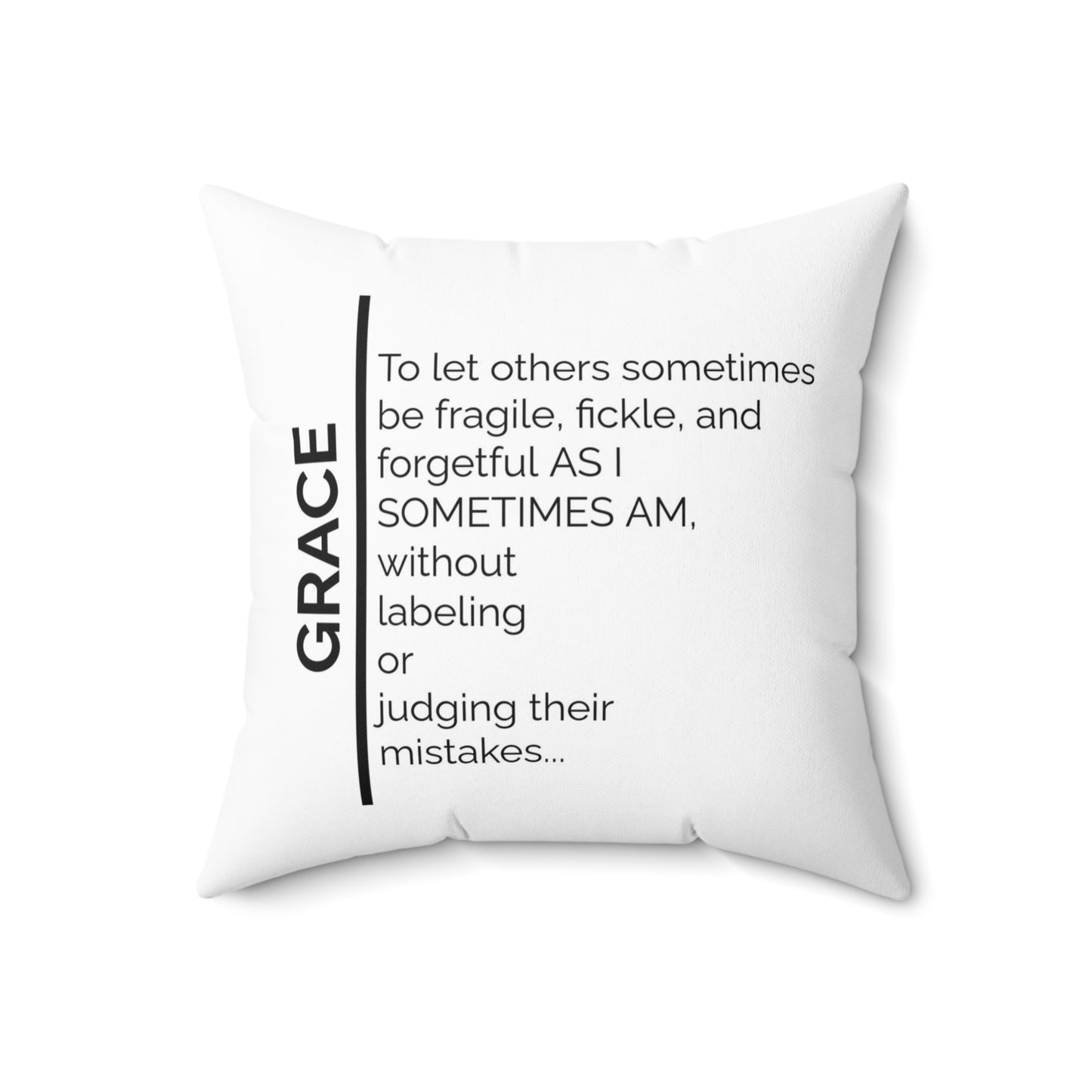 Grace Spun Polyester Square Pillow