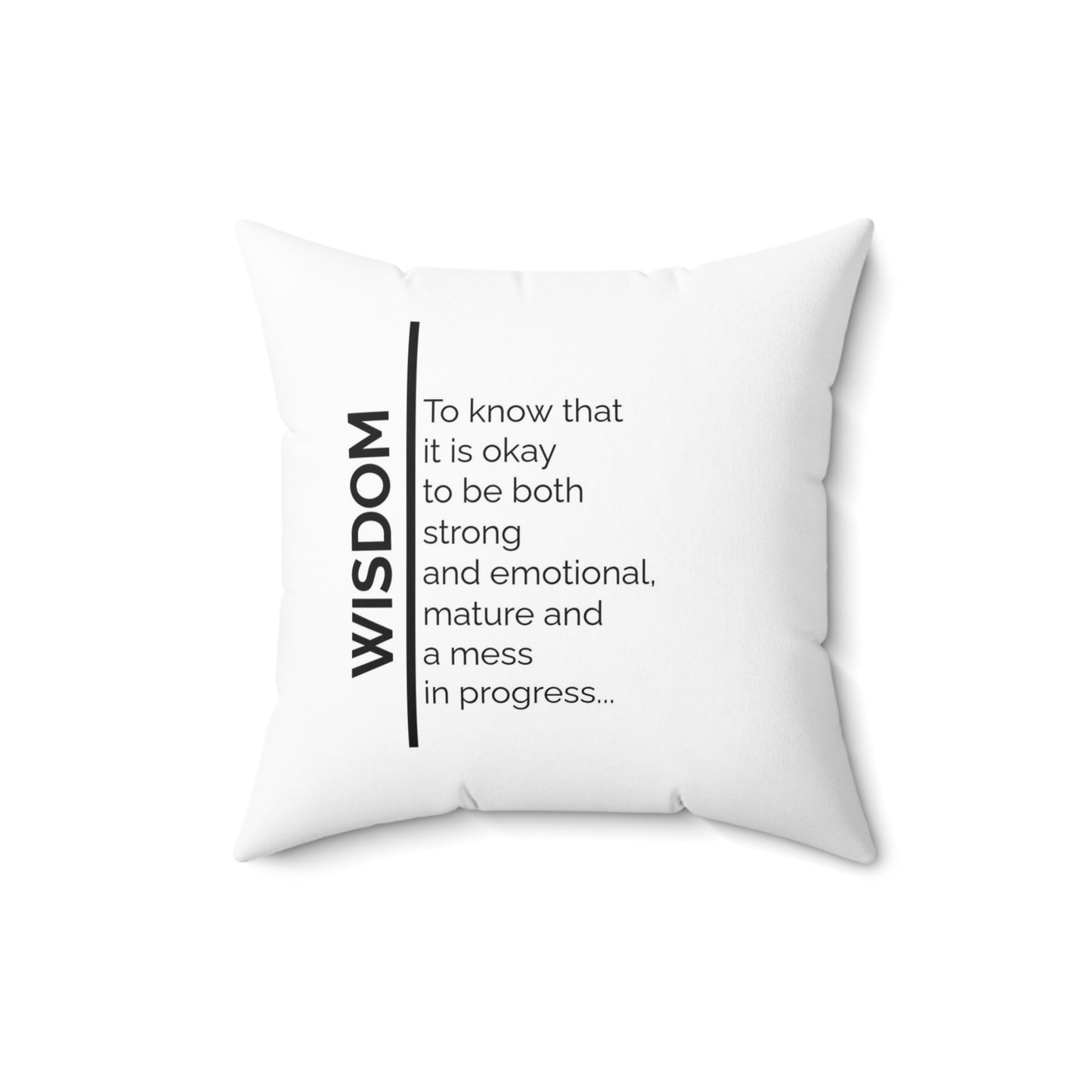 Word_Wisdom Spun Polyester Square Pillow