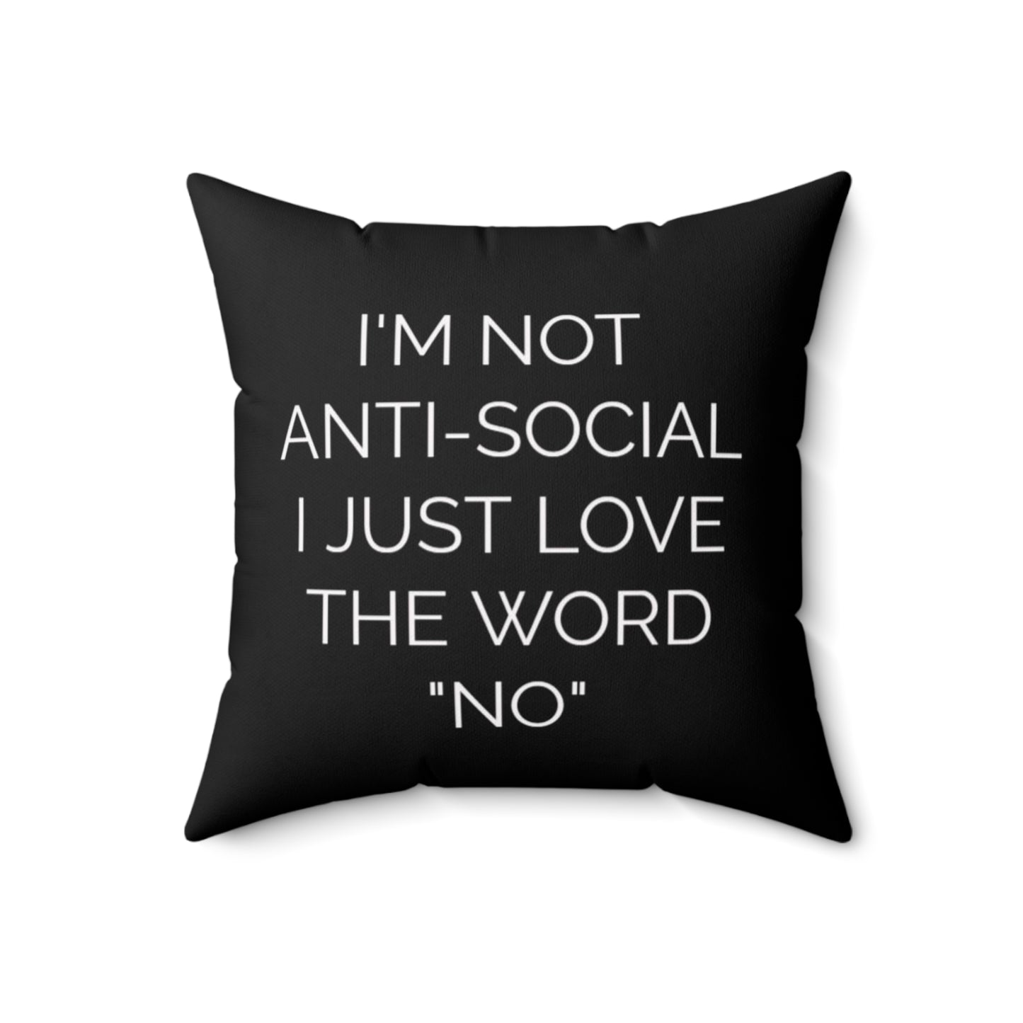 Not Antisocial_Autism Acronym Combo Spun Polyester Square Pillow