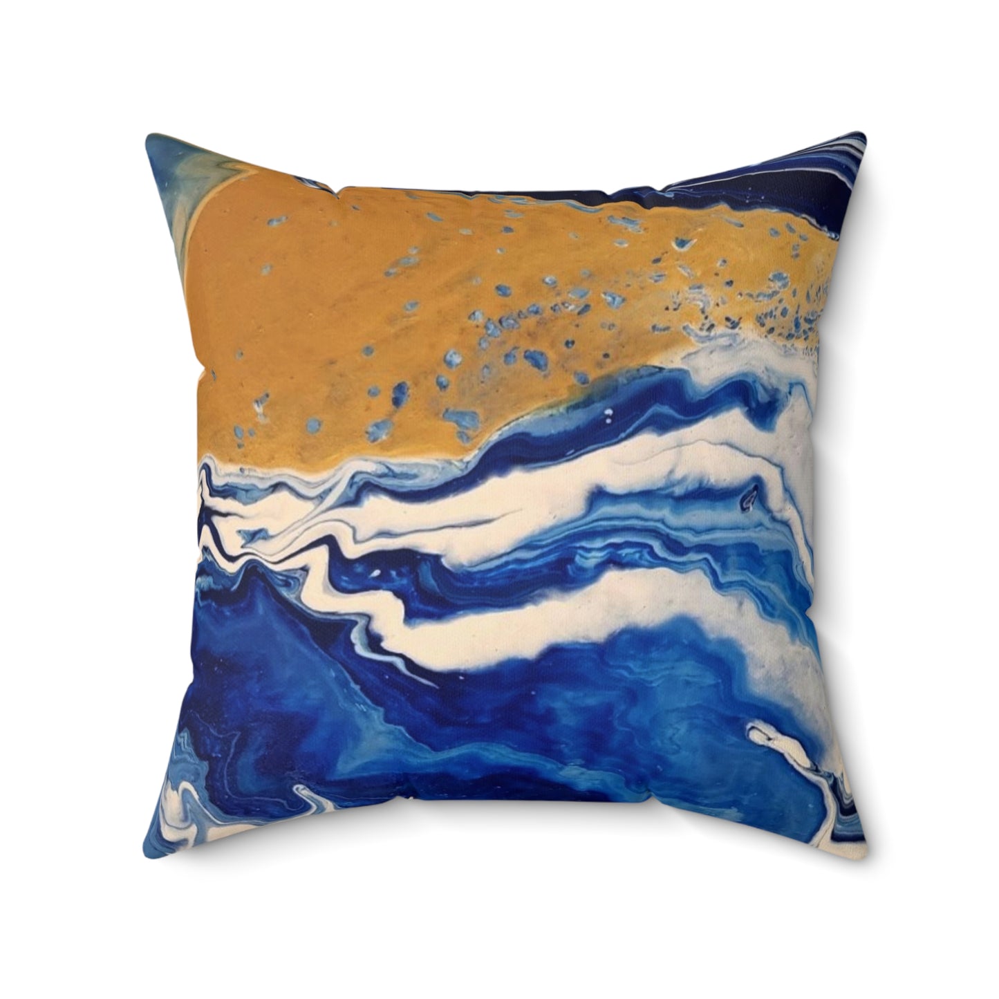 Land & Sea Abstract Spun Polyester Square Pillow