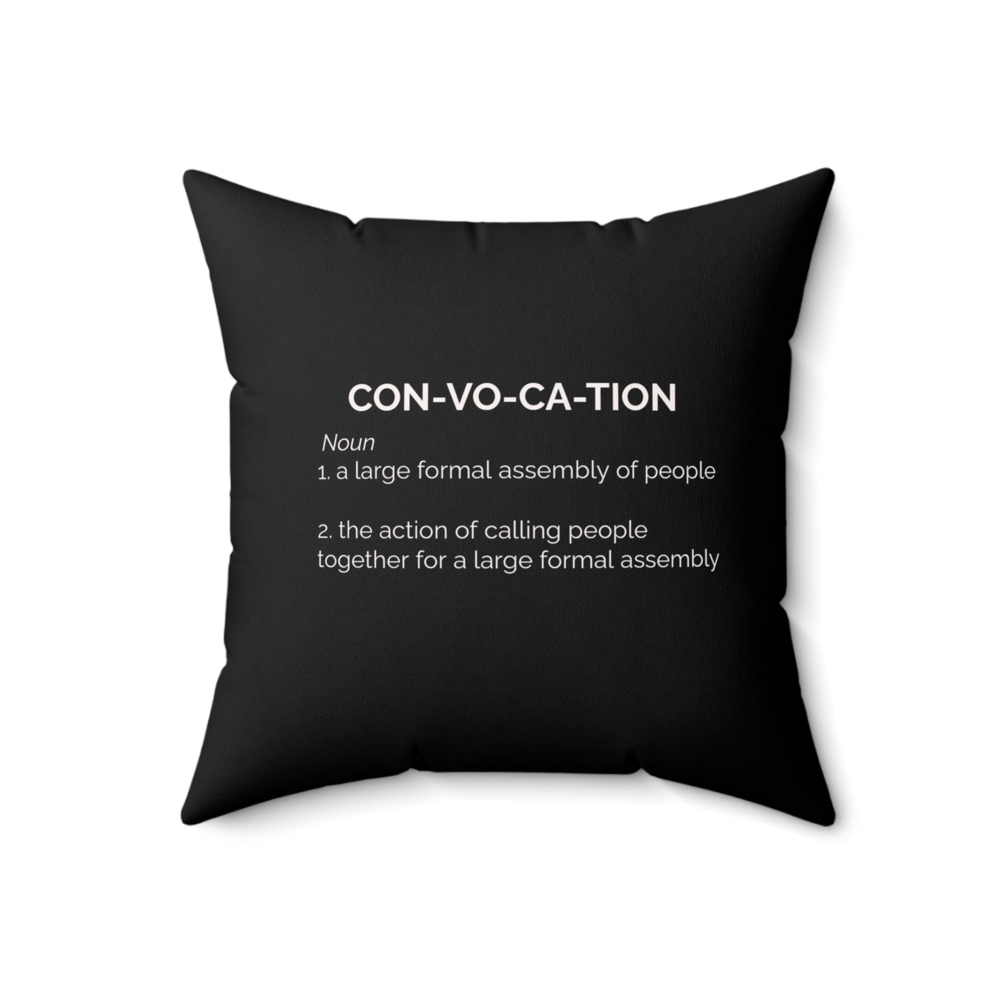 Religious_Convocation 2 (MEANING) Spun Polyester Square Pillow