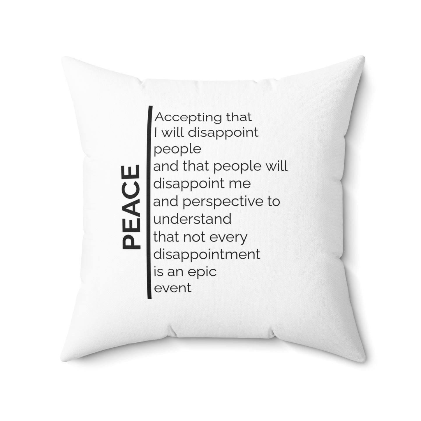 Peace Spun Polyester Square Pillow