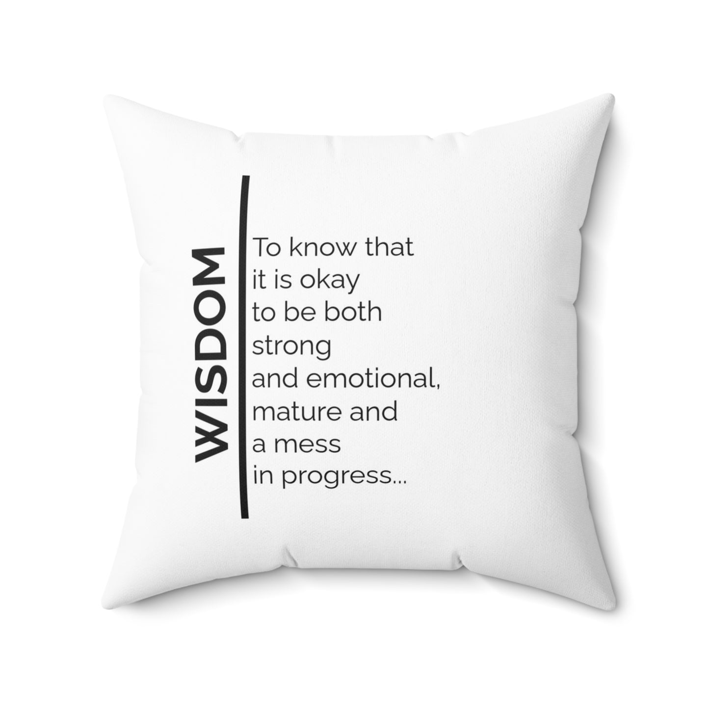 Word_Wisdom Spun Polyester Square Pillow