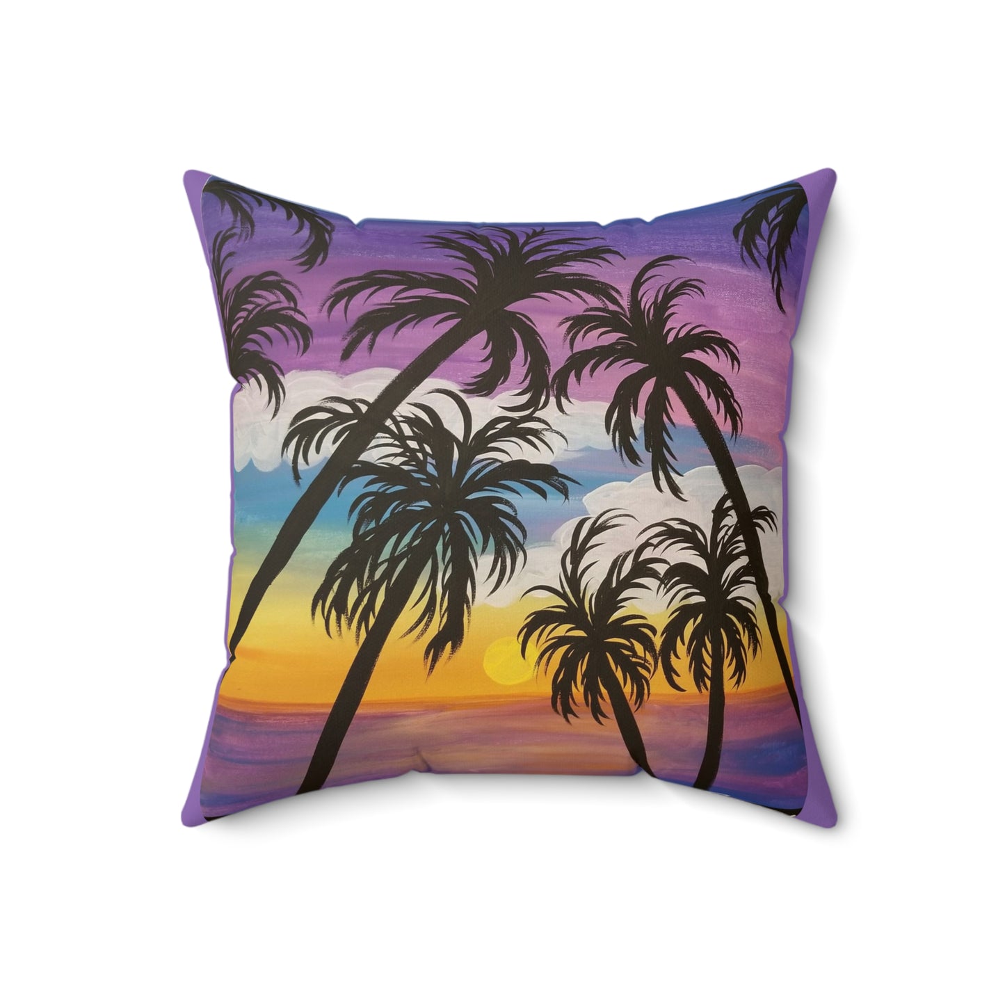 Purple Paradise Spun Polyester Square Pillow