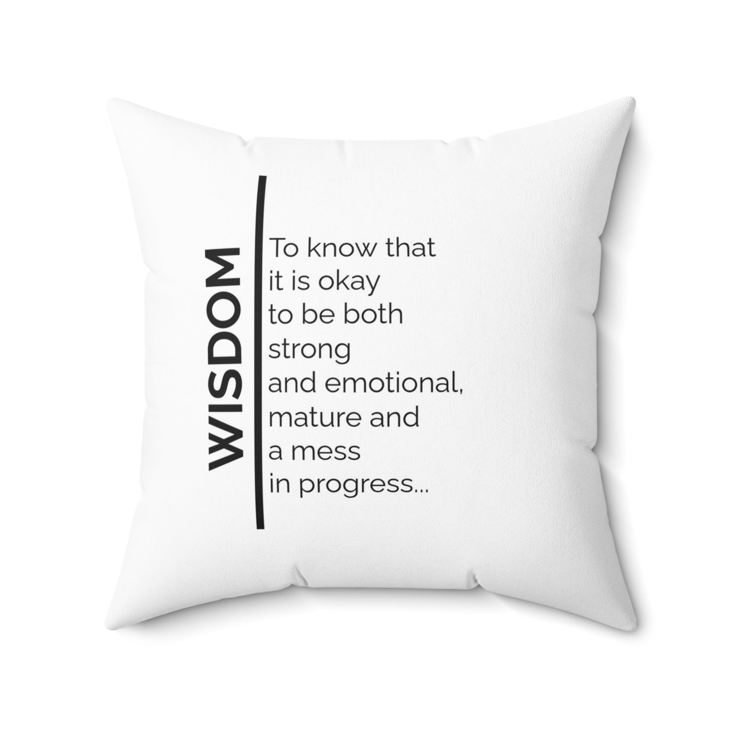 Word_Wisdom Spun Polyester Square Pillow