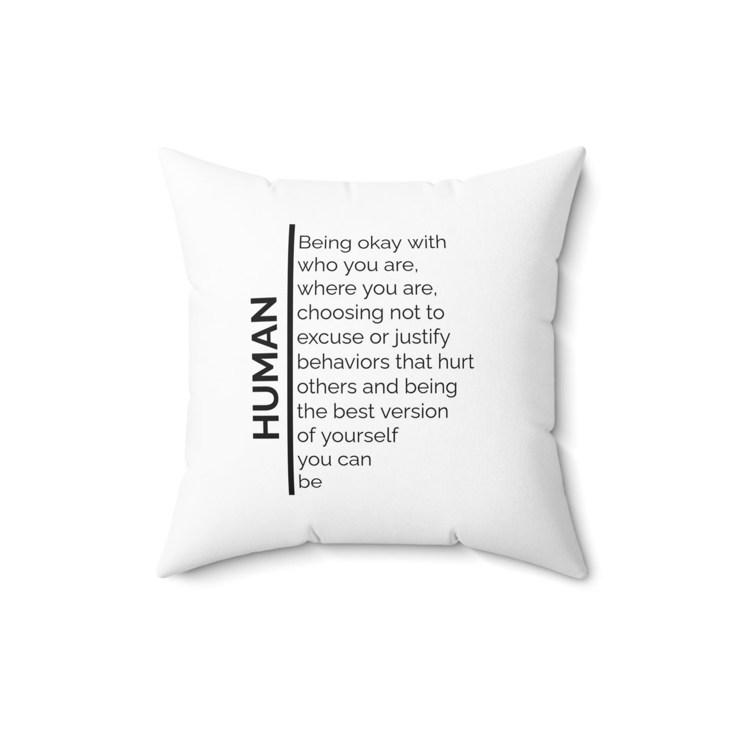 Human Spun Polyester Square Pillow