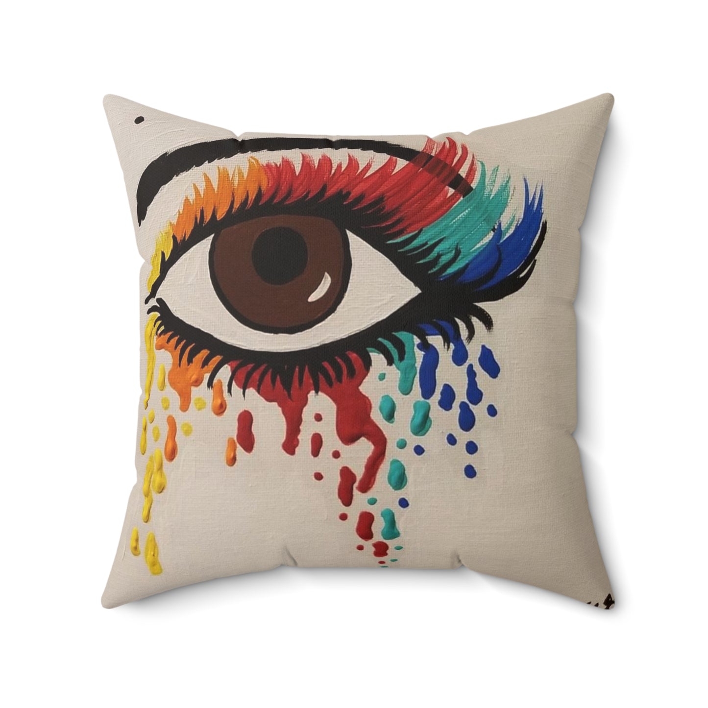 Eyes Lie Polyester Square Pillow