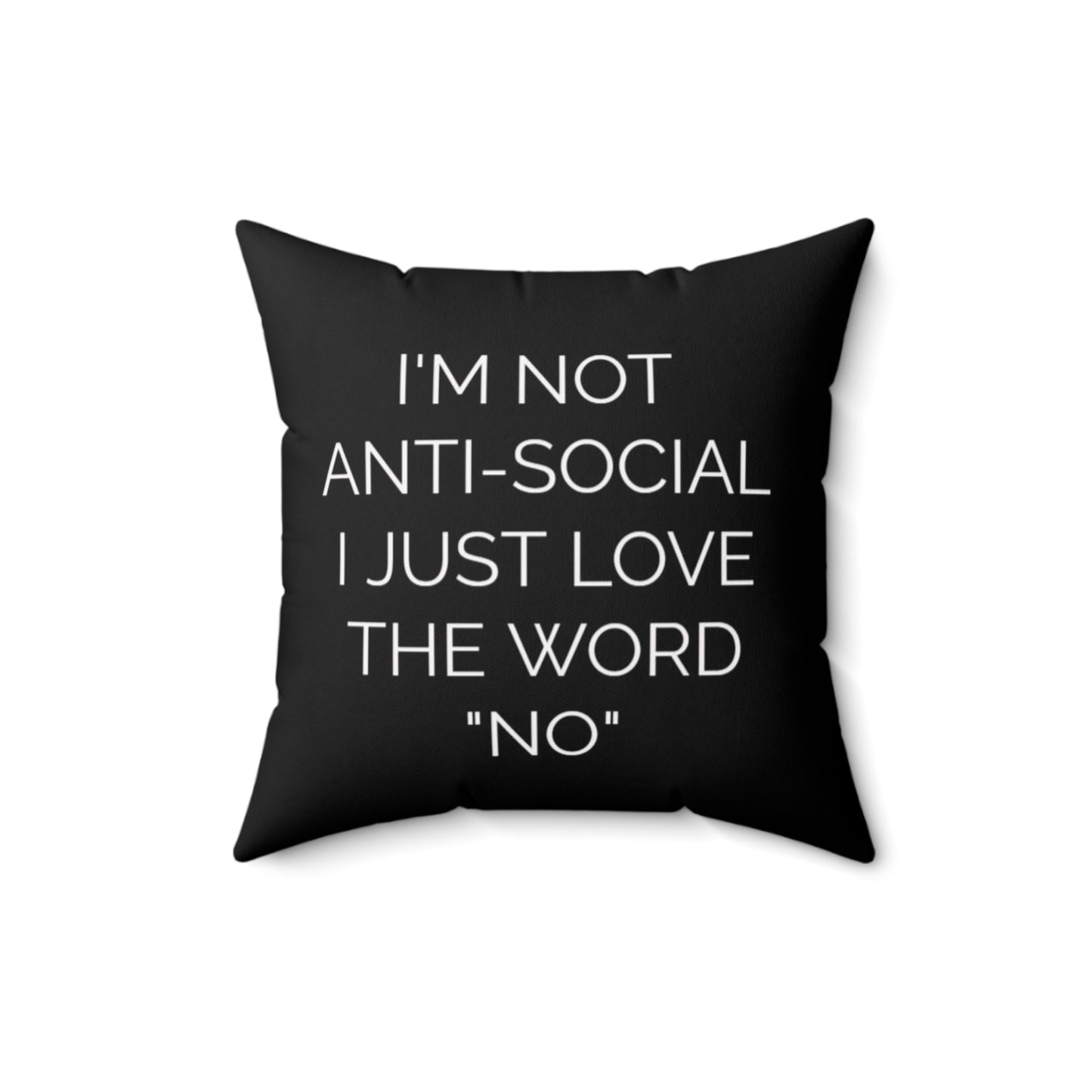 Not Antisocial_Autism Acronym Combo Spun Polyester Square Pillow