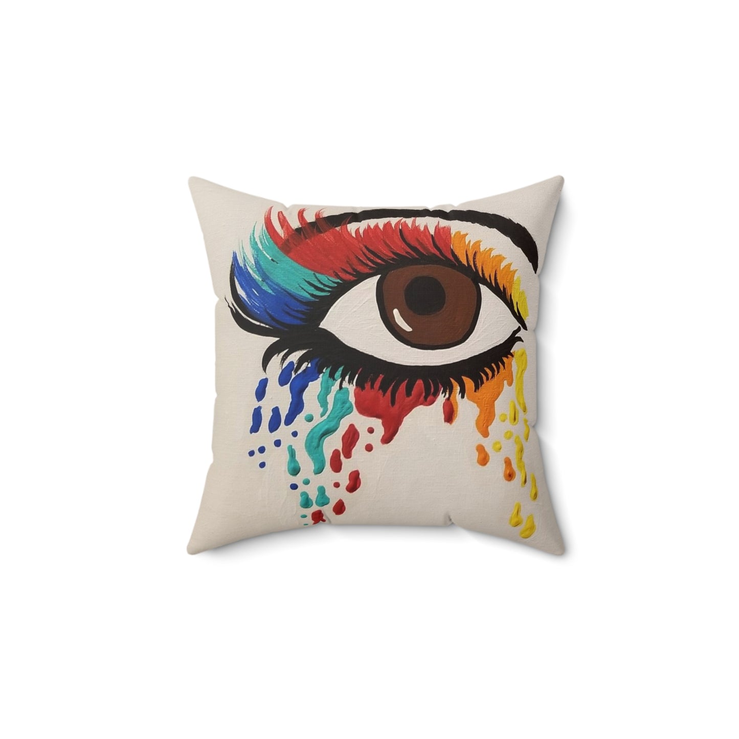 Eyes Lie Polyester Square Pillow