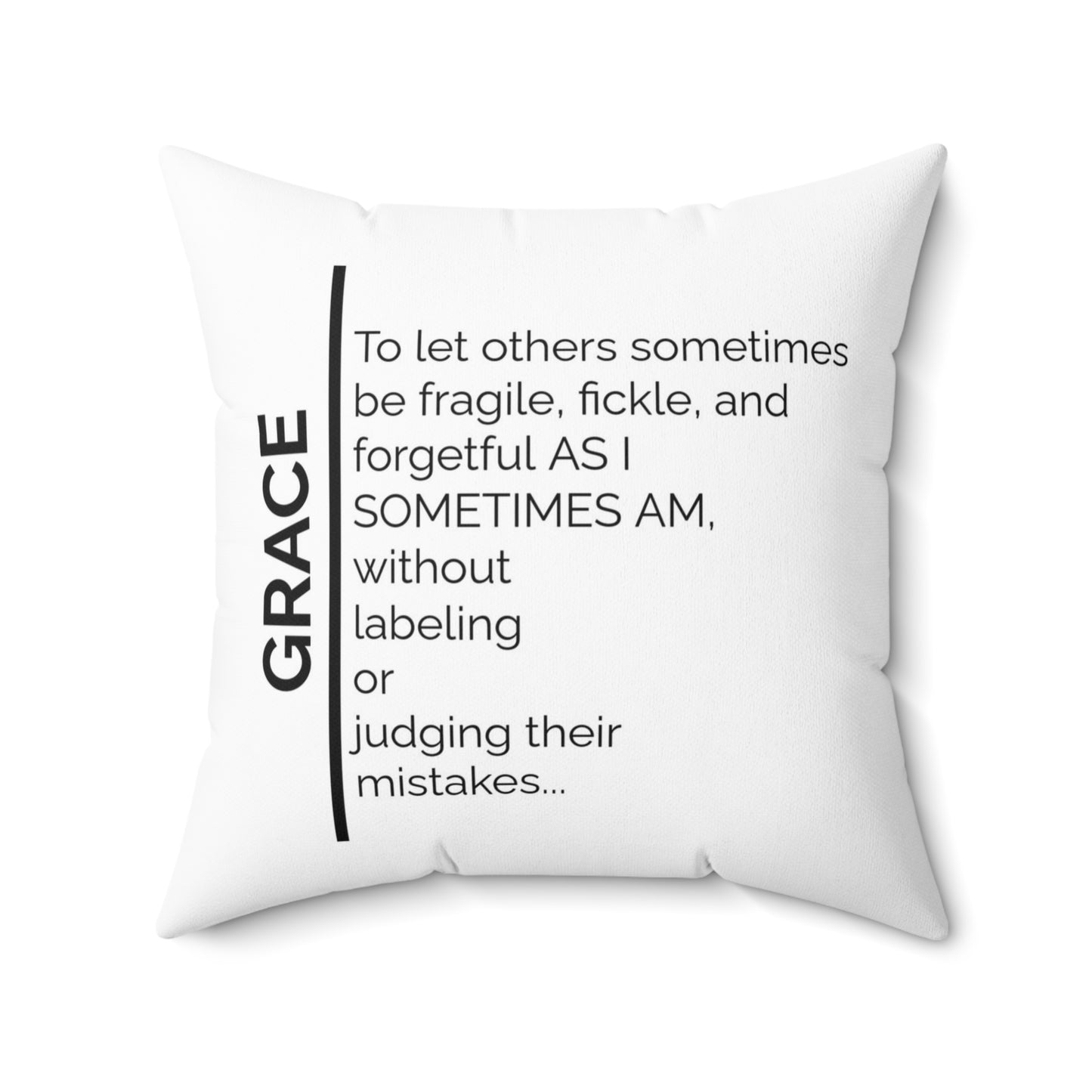 Grace Spun Polyester Square Pillow