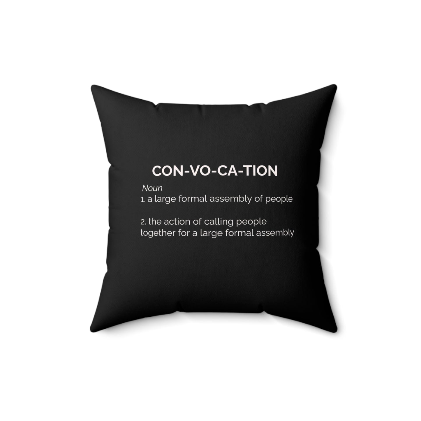 Religious_Convocation 2 (MEANING) Spun Polyester Square Pillow