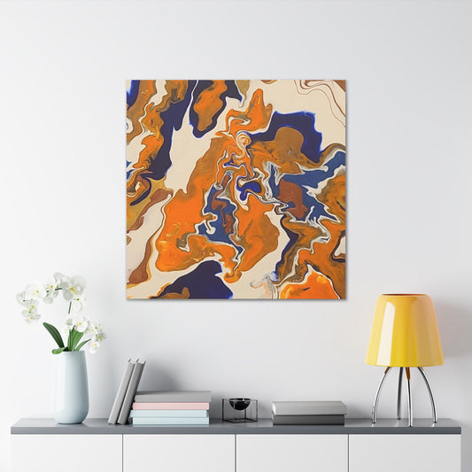 Orange Blueberry Swirl Abstract