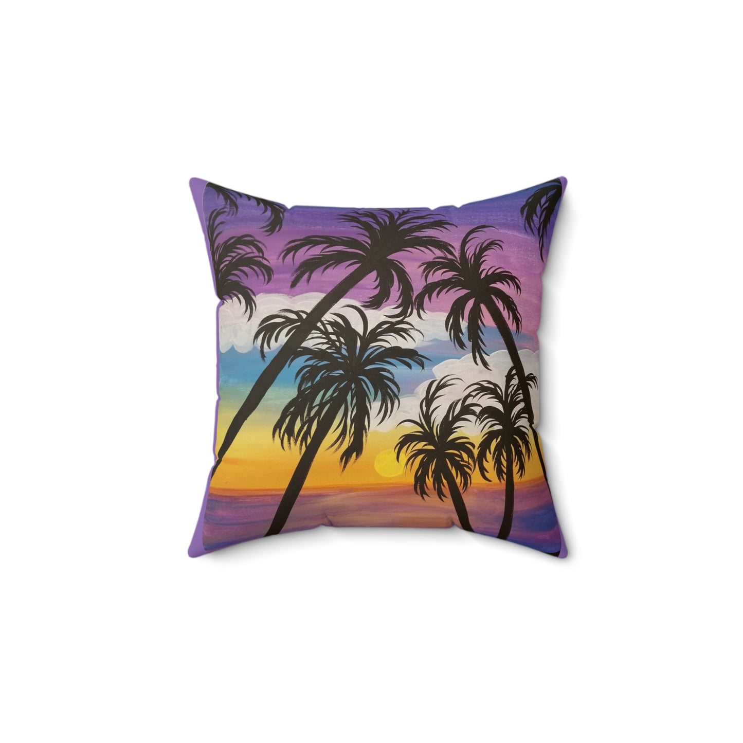 Purple Paradise Spun Polyester Square Pillow