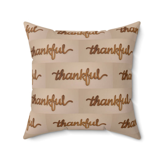 Thankful Spun Polyester Square Pillow