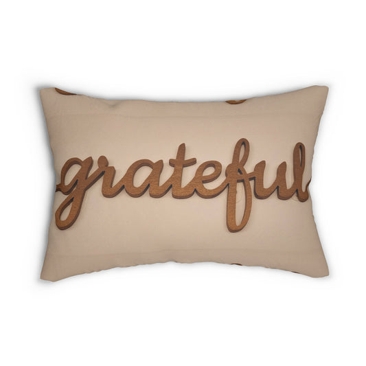 Grateful Polyester Lumbar Pillow