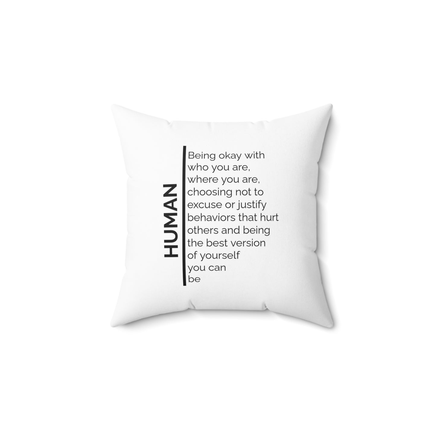 Human Spun Polyester Square Pillow