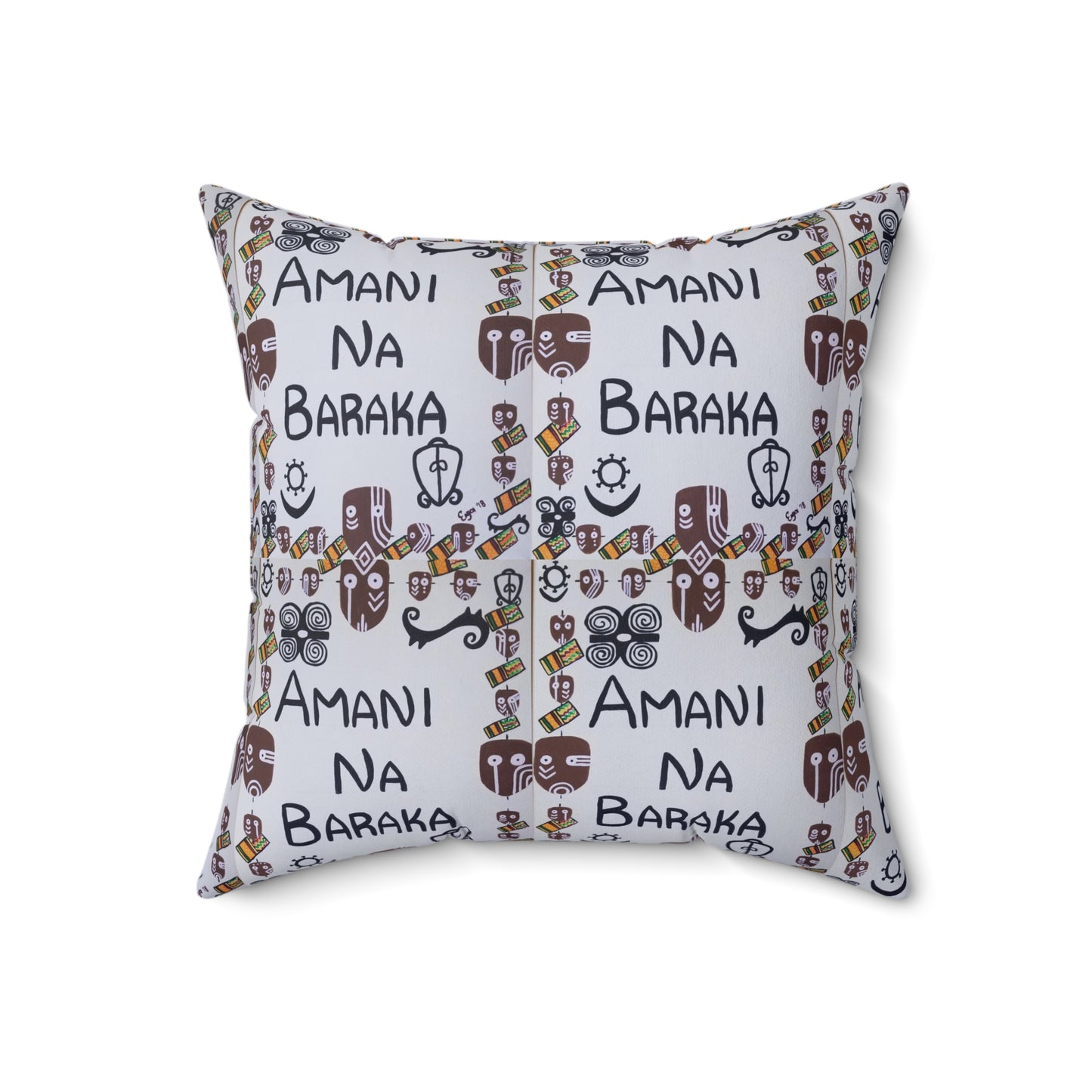 Amani Na Baraka Spun Polyester Square Pillow