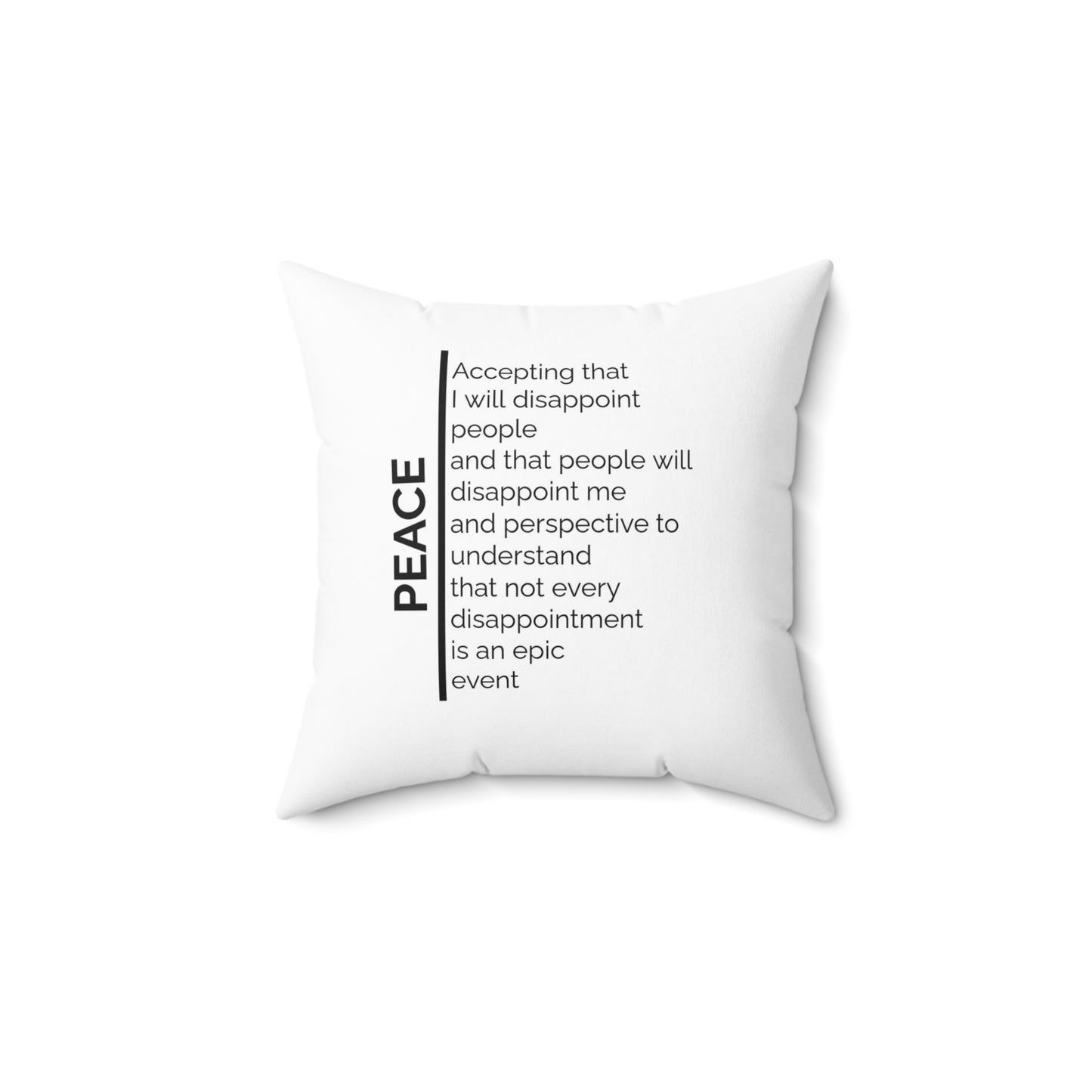 Peace Spun Polyester Square Pillow