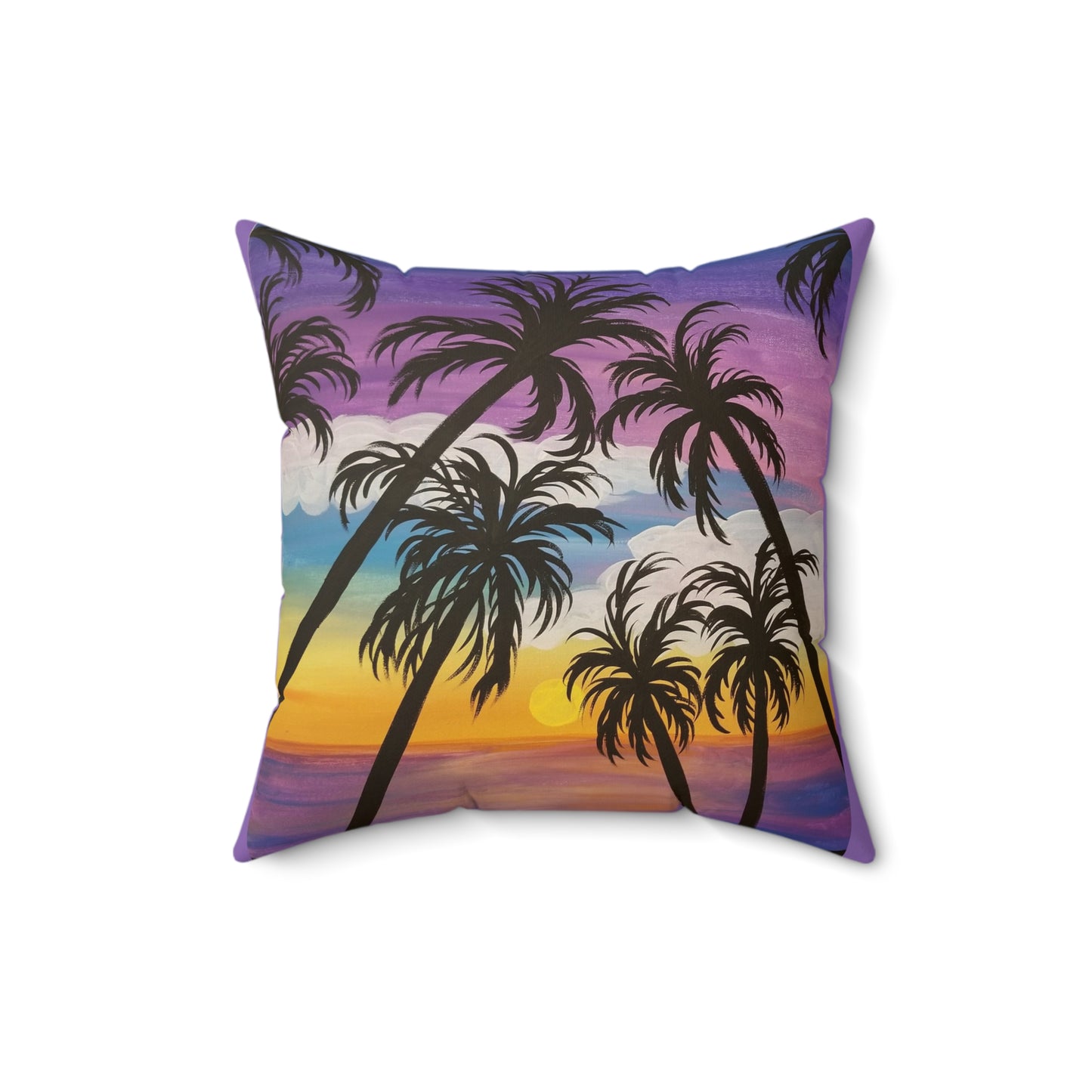 Purple Paradise Spun Polyester Square Pillow