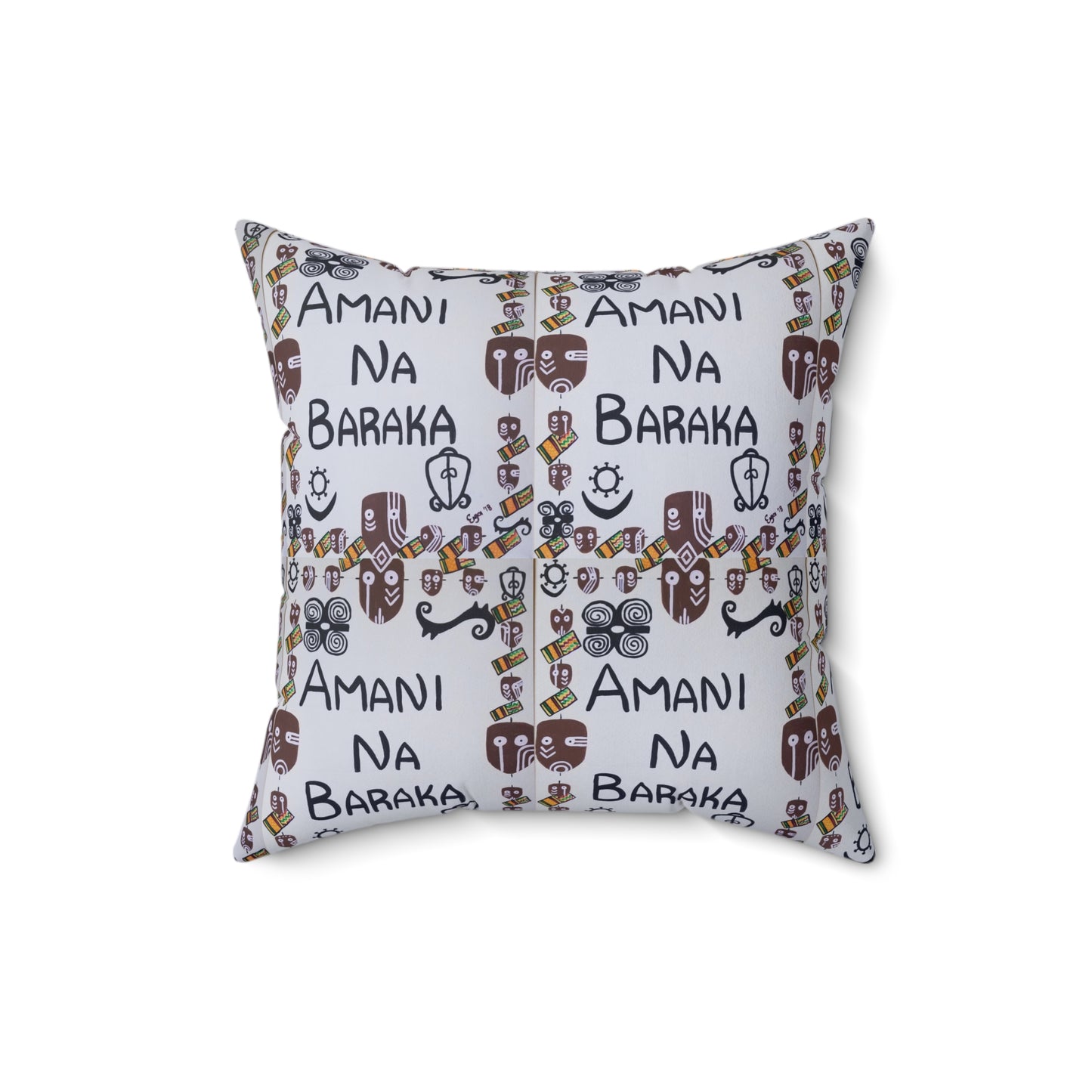 Amani Na Baraka Spun Polyester Square Pillow