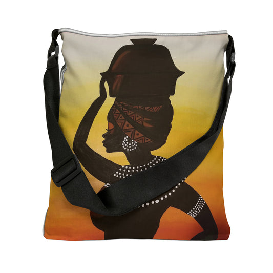 Black Queen Adjustable Tote Bag (AOP)