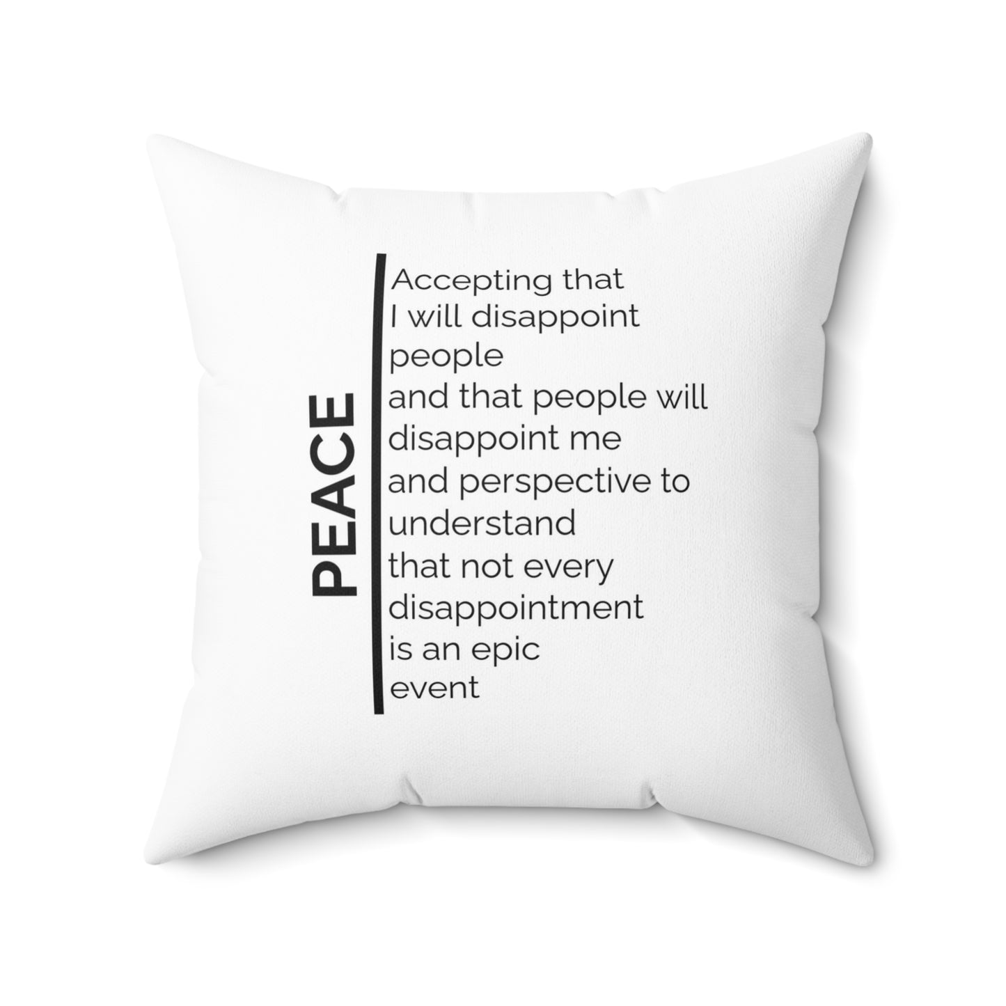 Peace Spun Polyester Square Pillow