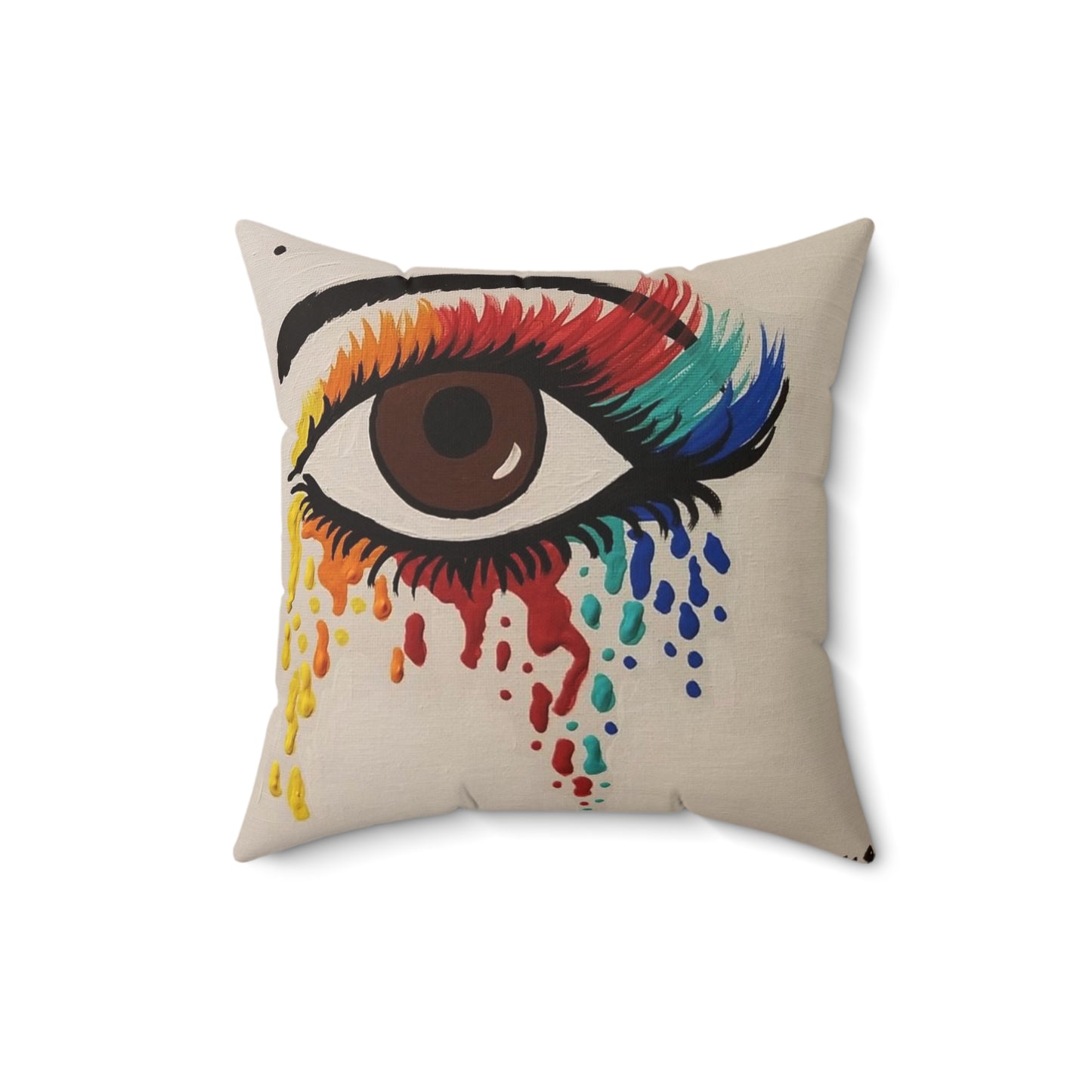 Eyes Lie Polyester Square Pillow