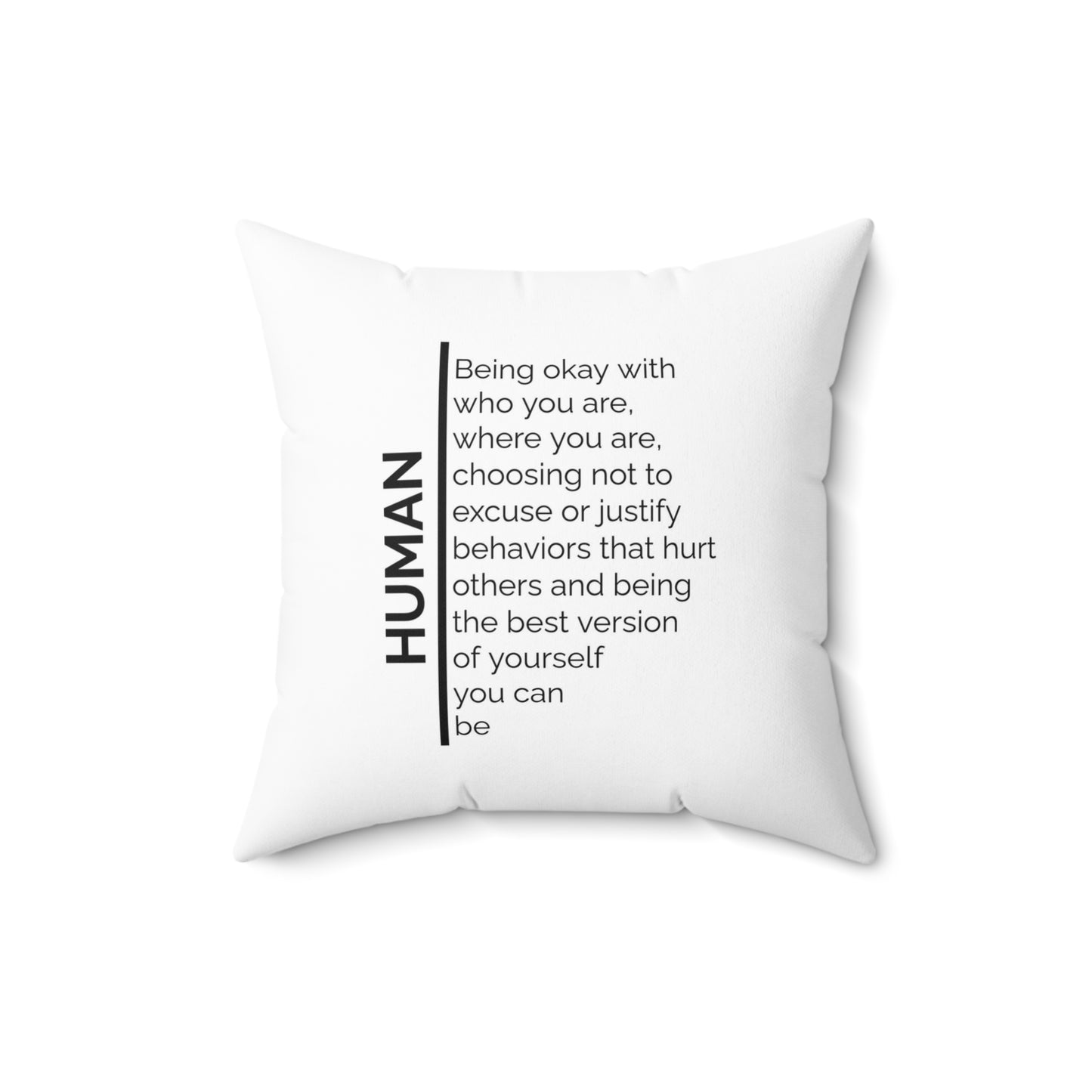 Human Spun Polyester Square Pillow