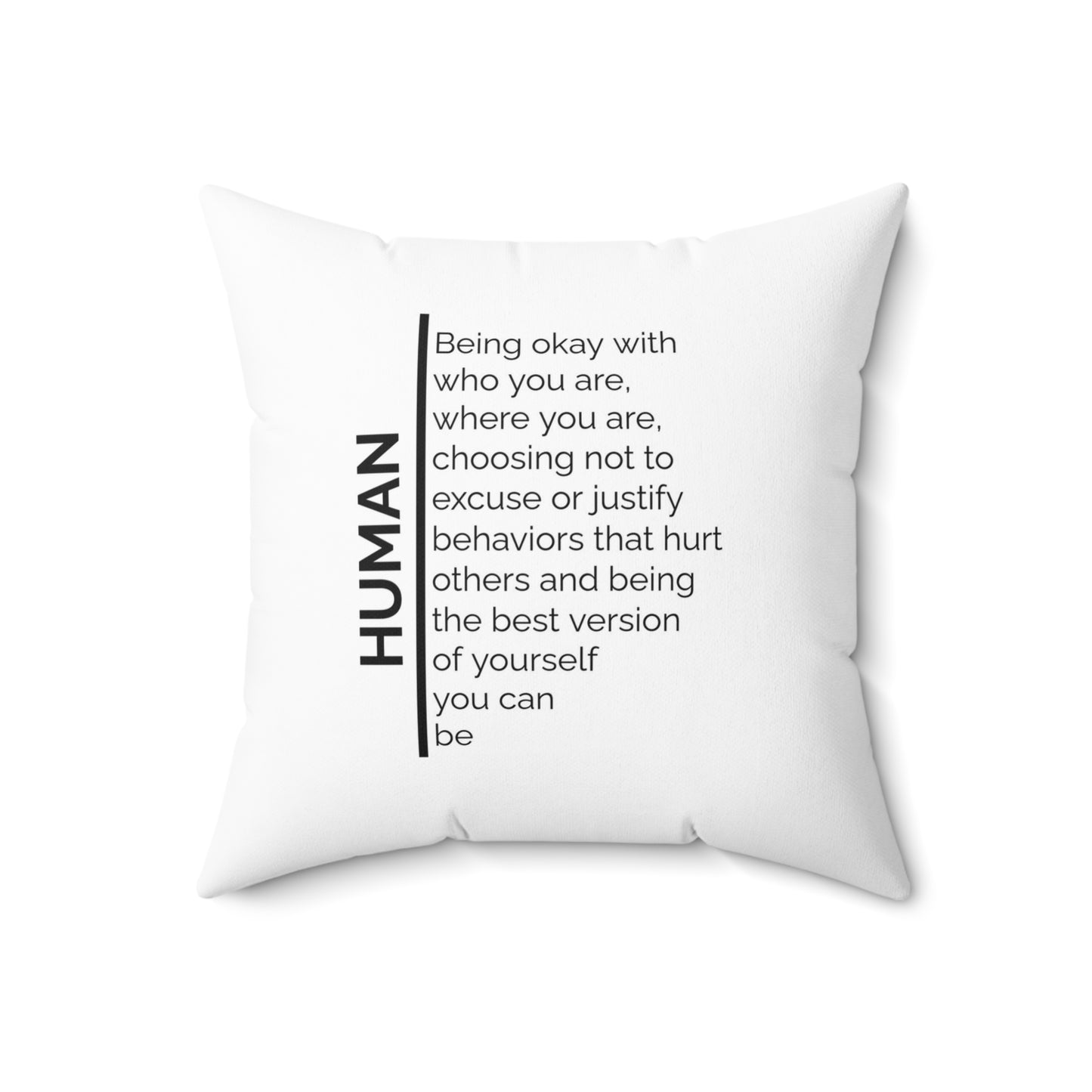 Human Spun Polyester Square Pillow