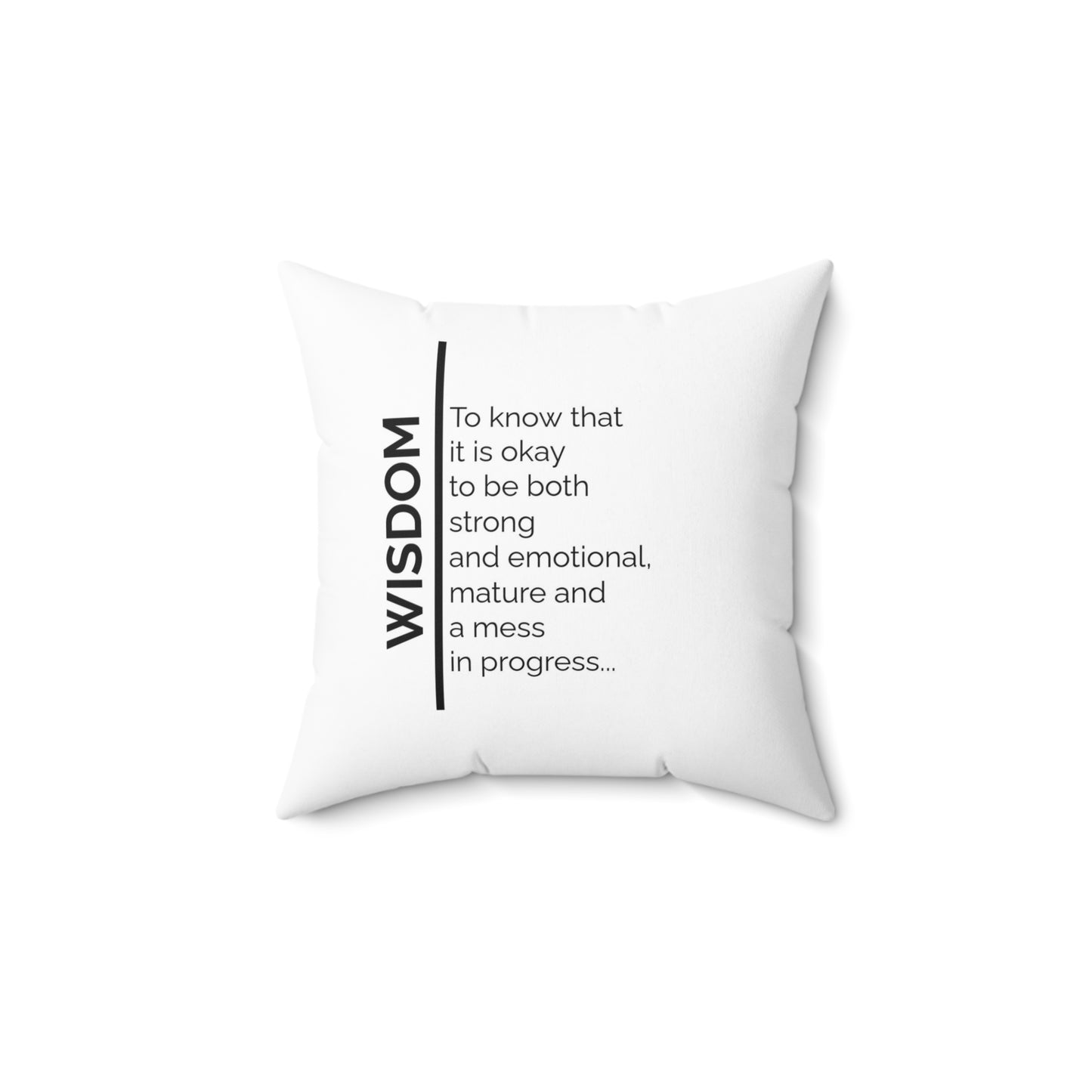 Word_Wisdom Spun Polyester Square Pillow