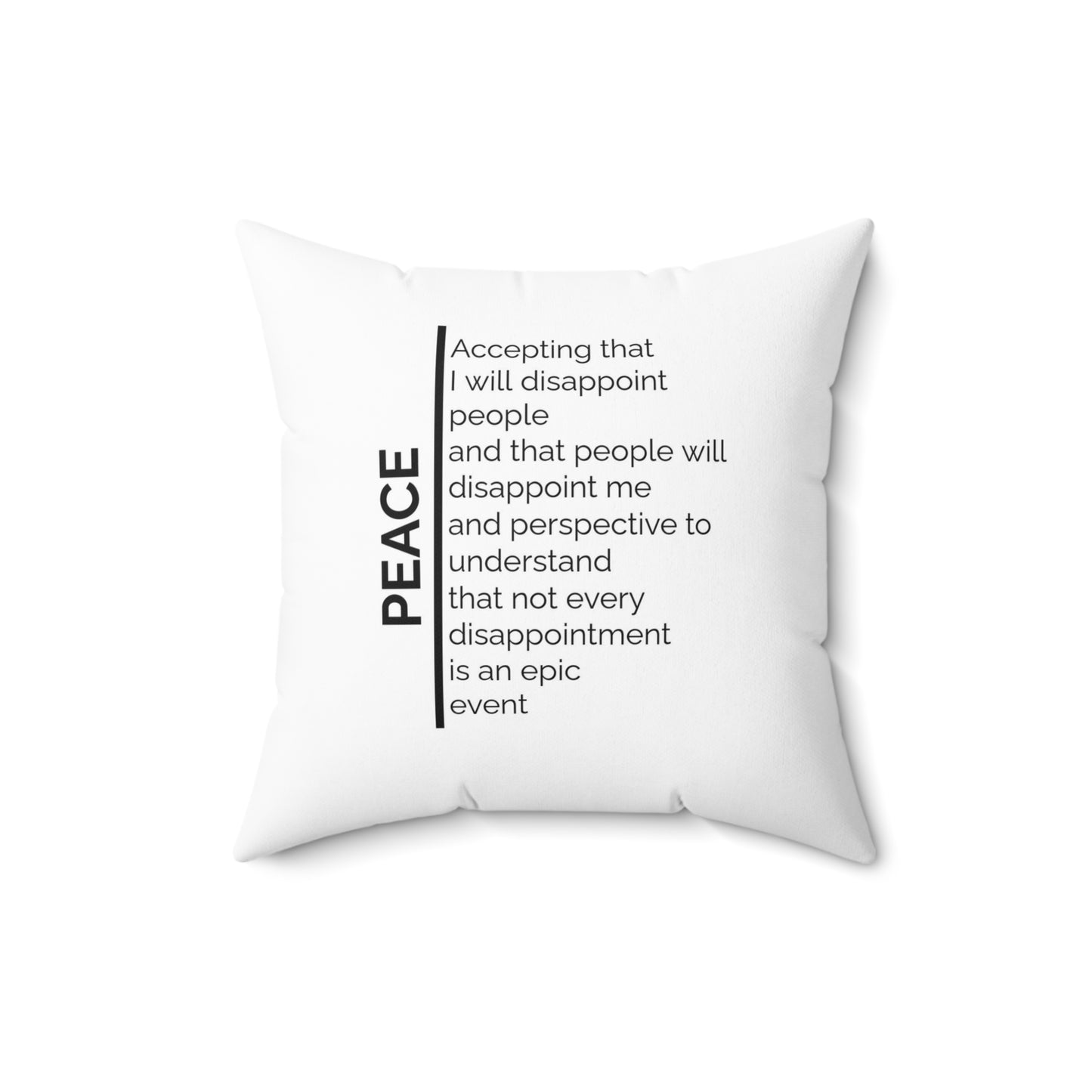 Peace Spun Polyester Square Pillow