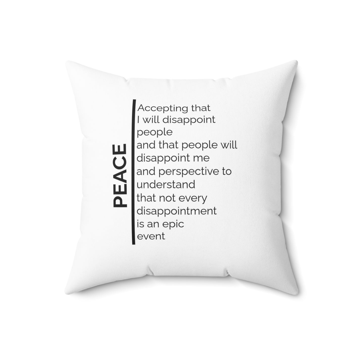 Peace Spun Polyester Square Pillow