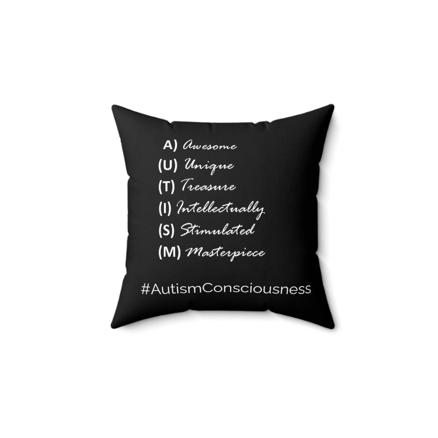 Not Antisocial_Autism Acronym Combo Spun Polyester Square Pillow