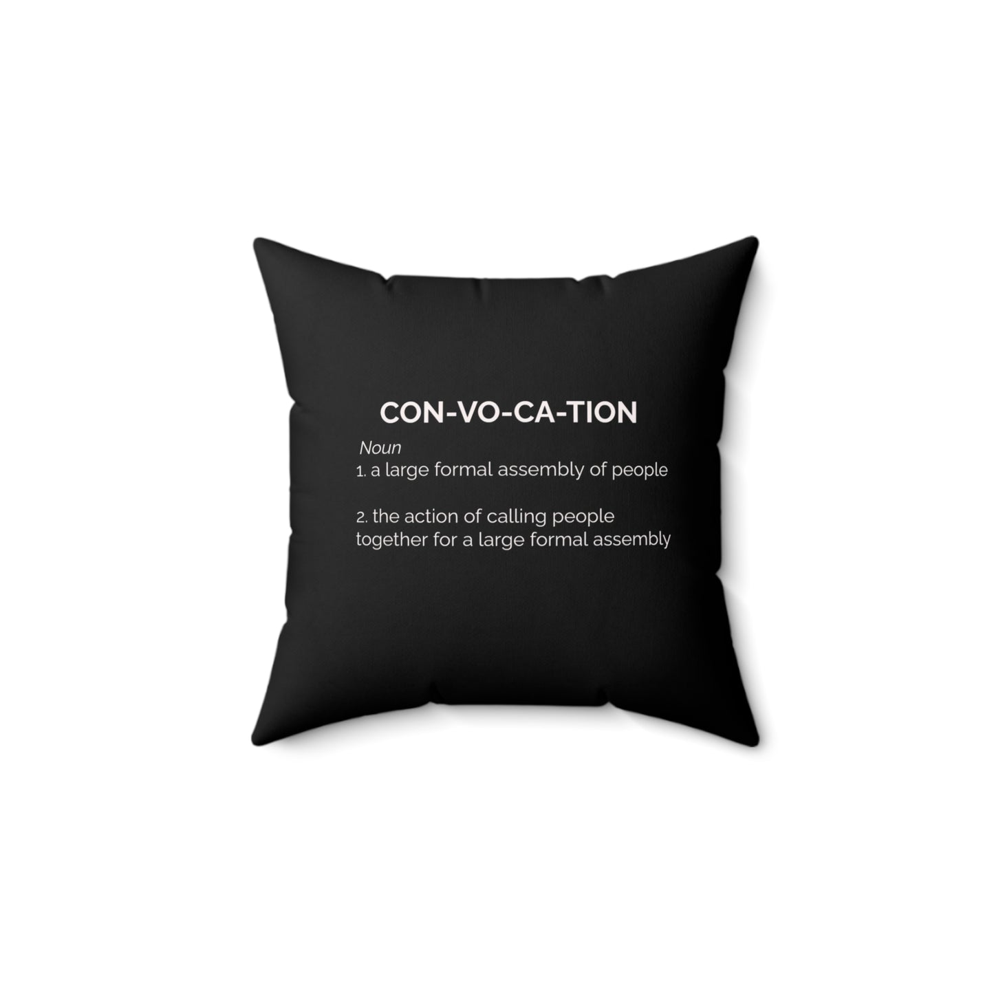 Religious_Convocation 2 (MEANING) Spun Polyester Square Pillow