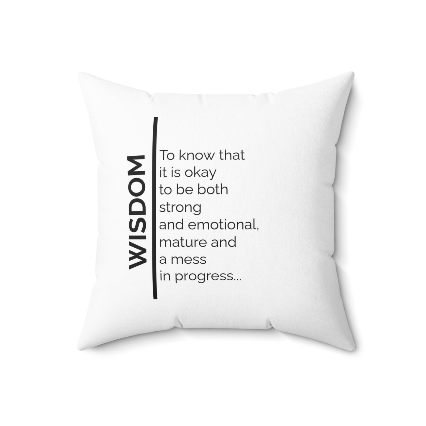 Word_Wisdom Spun Polyester Square Pillow