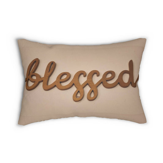 Blessed Polyester Lumbar Pillow