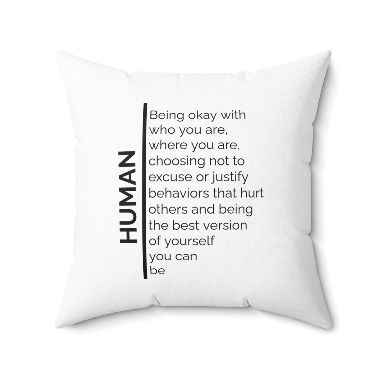 Human Spun Polyester Square Pillow