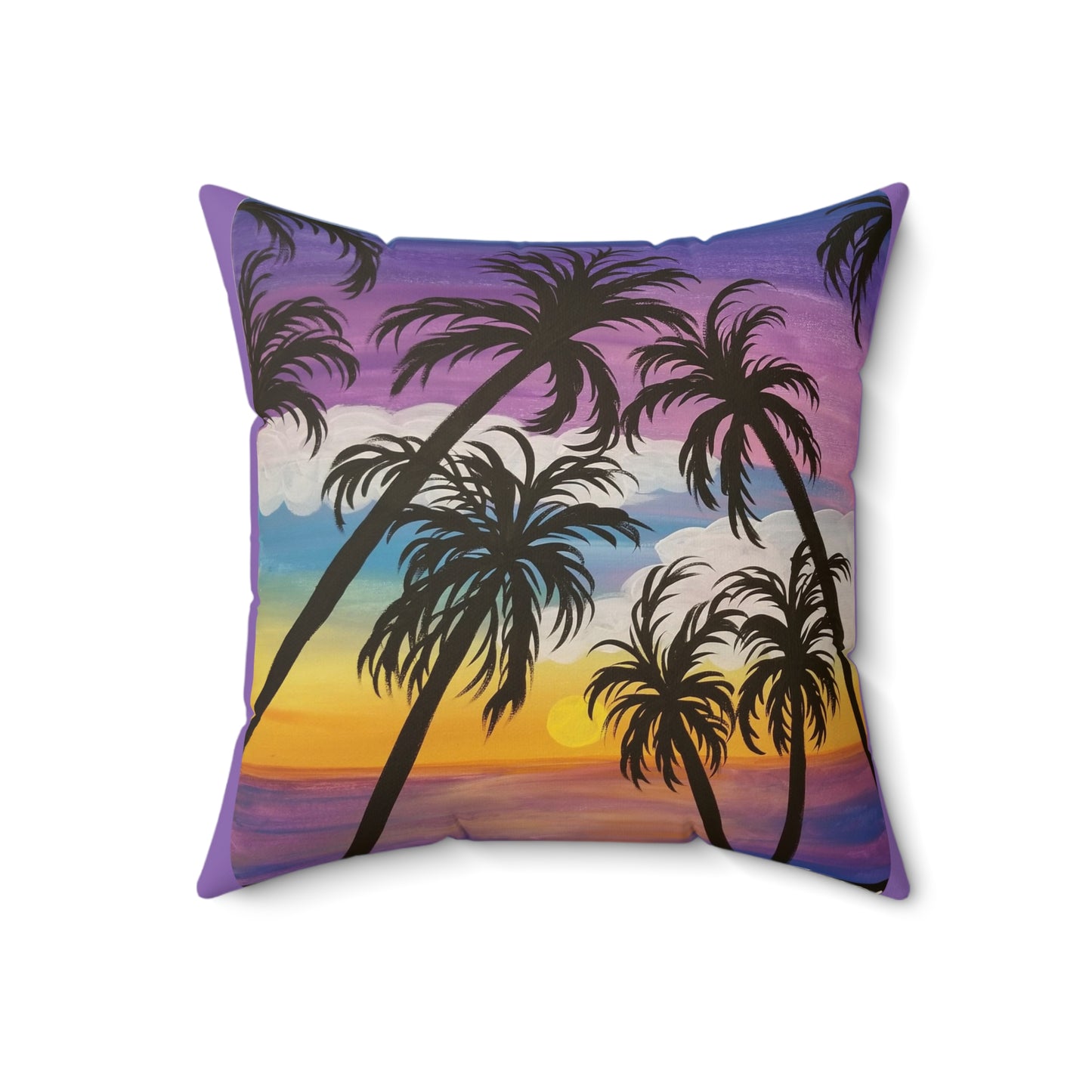 Purple Paradise Spun Polyester Square Pillow