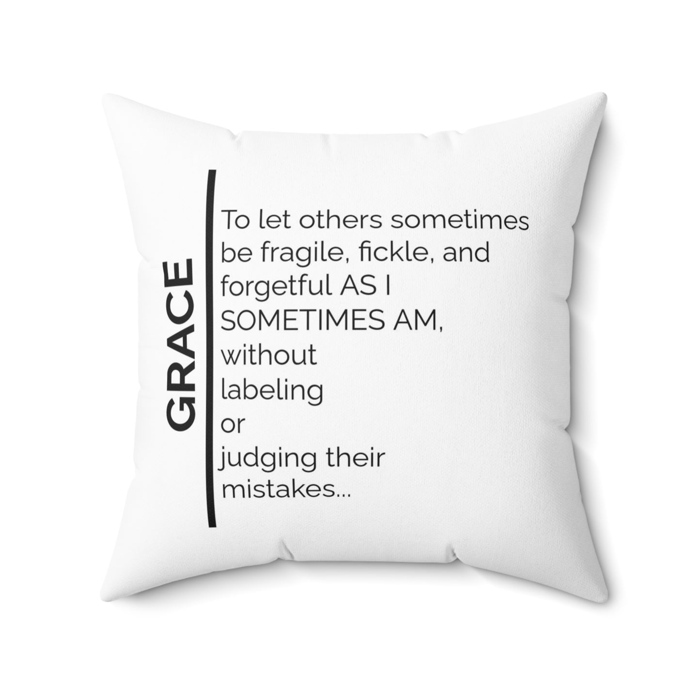 Grace Spun Polyester Square Pillow