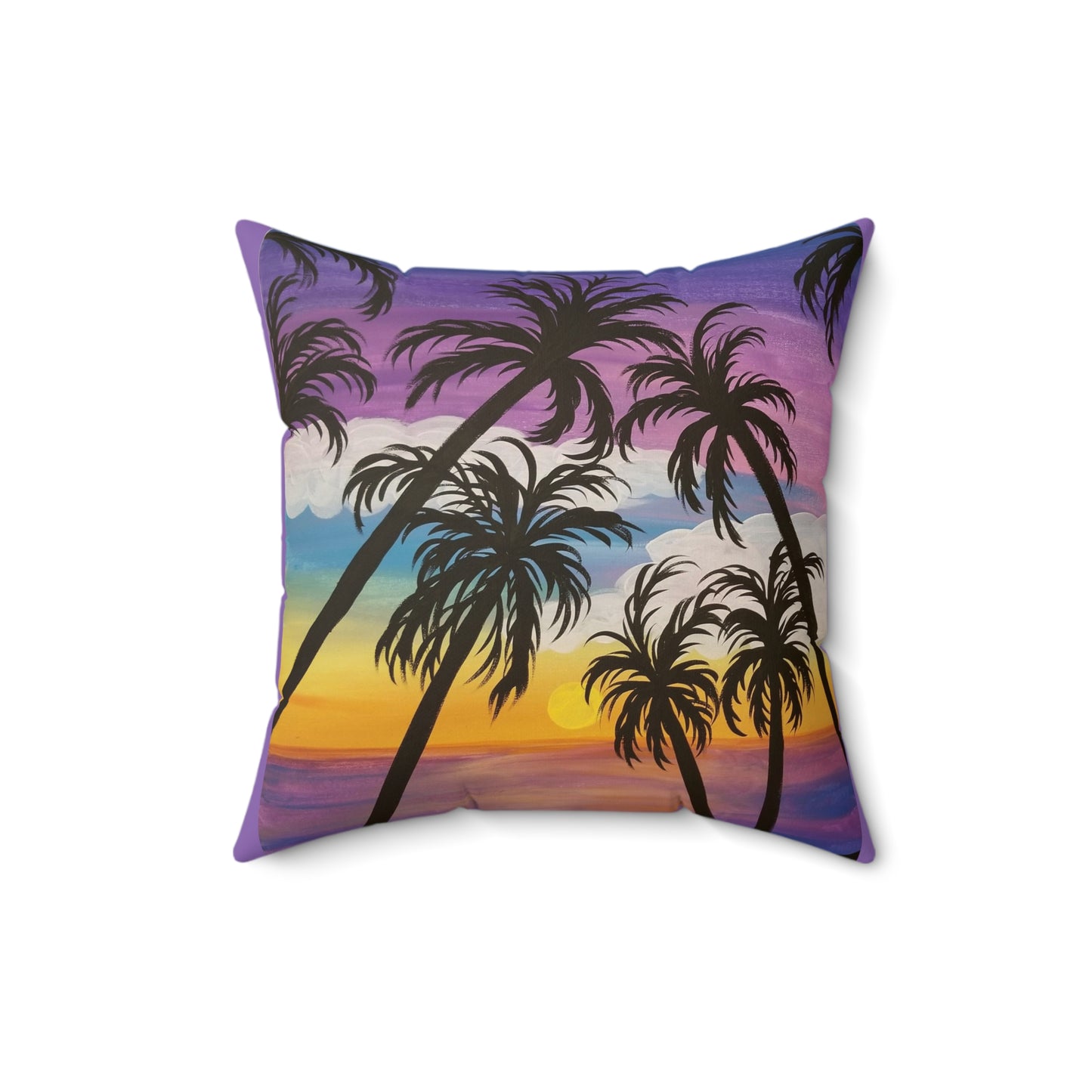 Purple Paradise Spun Polyester Square Pillow