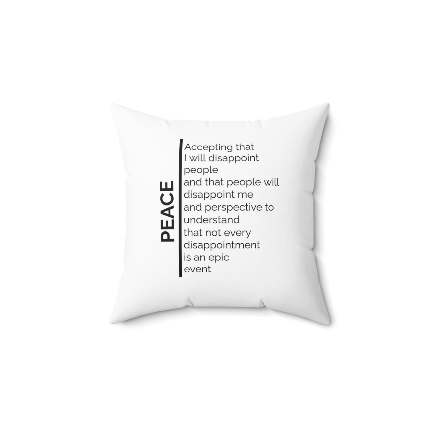 Peace Spun Polyester Square Pillow