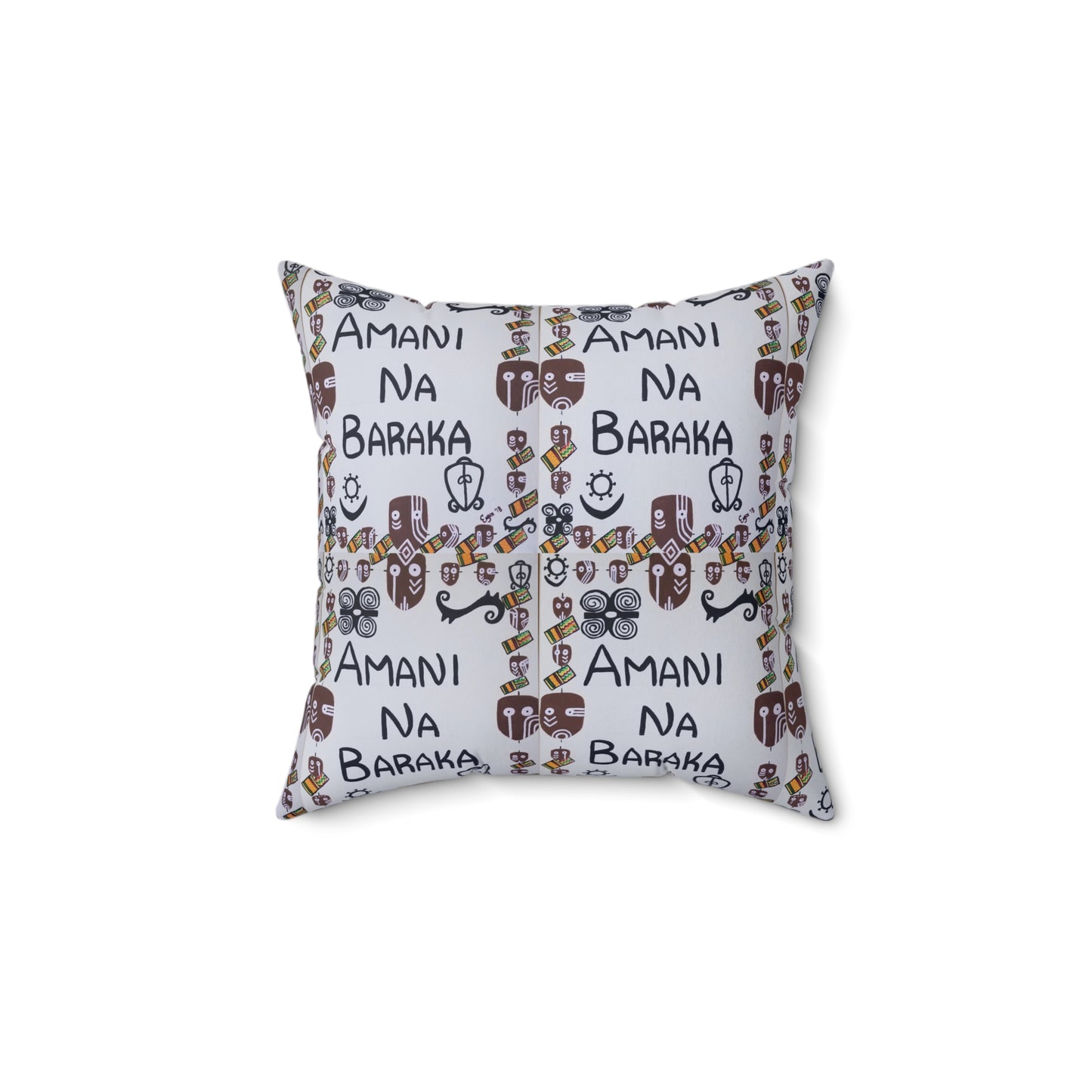 Amani Na Baraka Spun Polyester Square Pillow